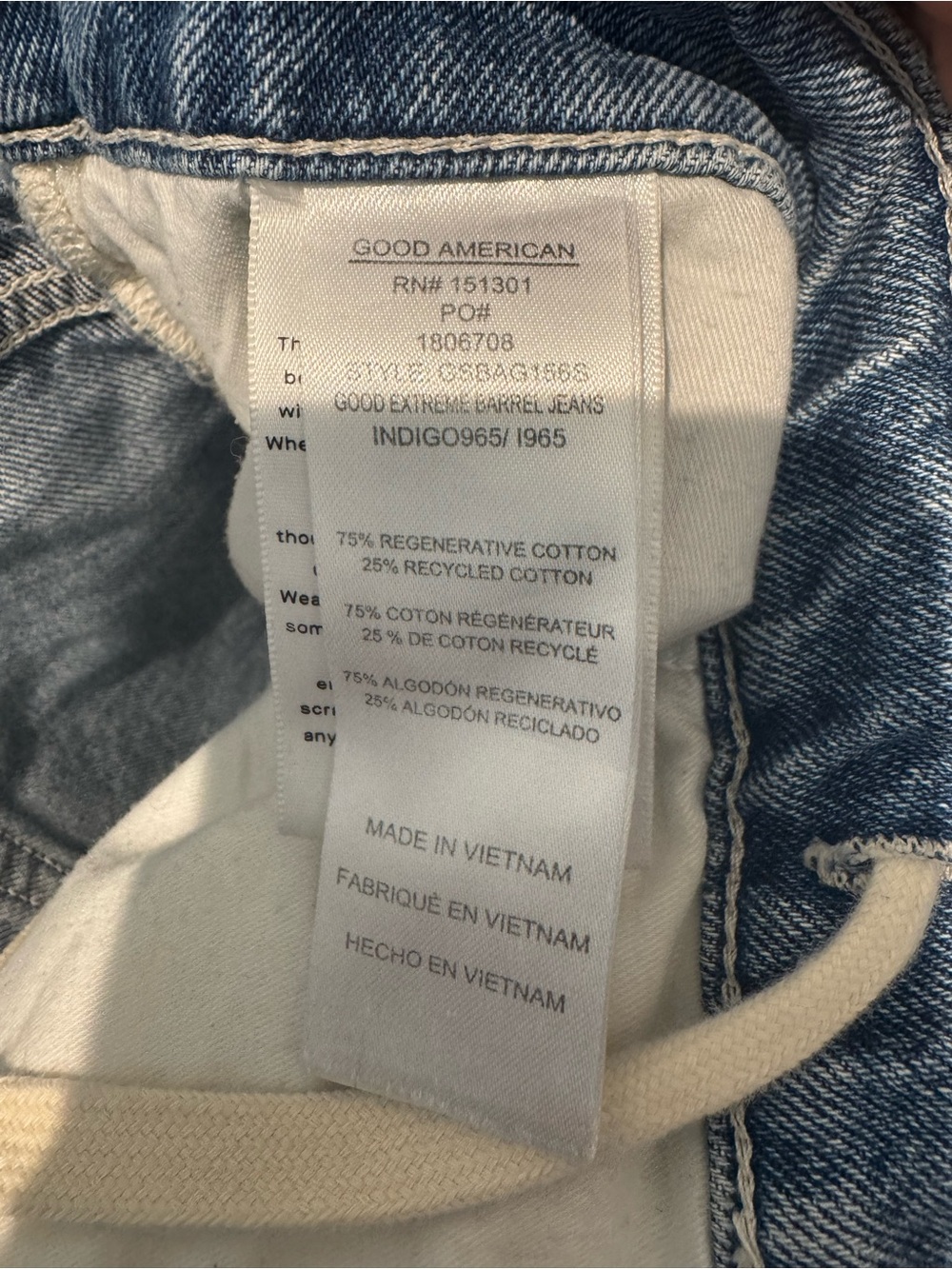 Good American Extreme Barrel Distressed Ankle Jeans - Sz 16 - Picture 5 of 7